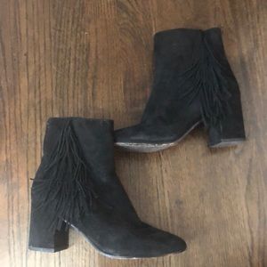 Frye Suede Fringe Booties